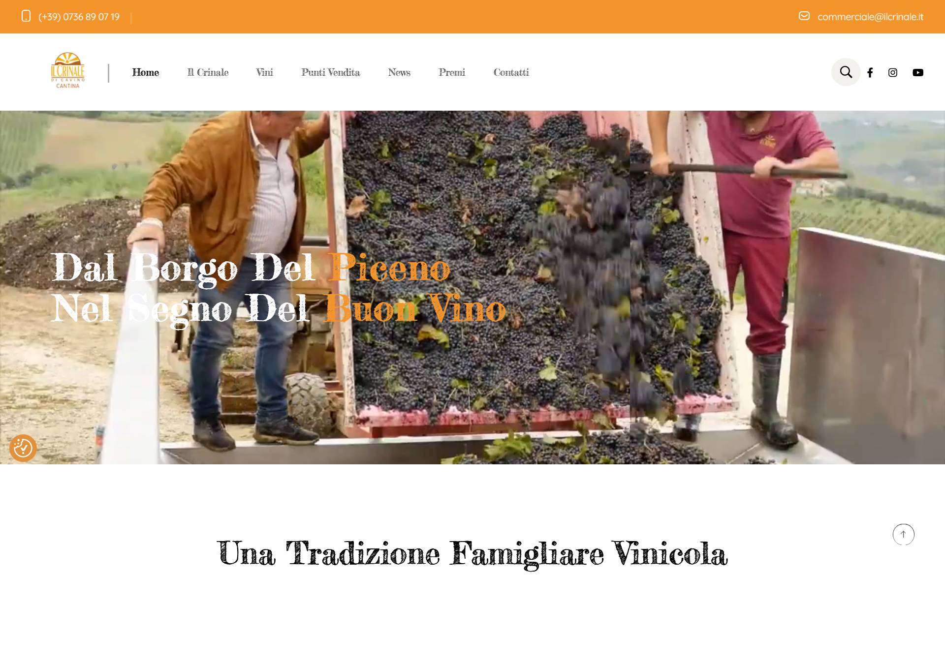 Sito Cantina Il Crinale - Fabio Gasparrini siti web ed e-commerce a San Benedetto del Tronto, Ascoli Piceno e Teramo